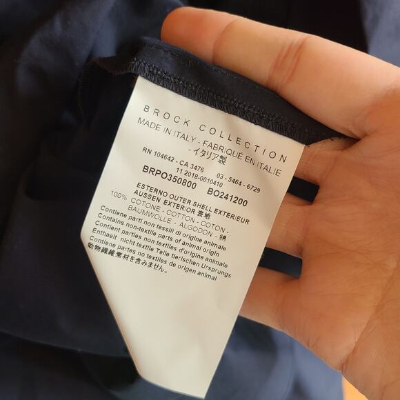 Brock Collection Olivio Navy Blue Button Front High Rise Midi Skirt 8 Minimalist - Picture 5 of 6